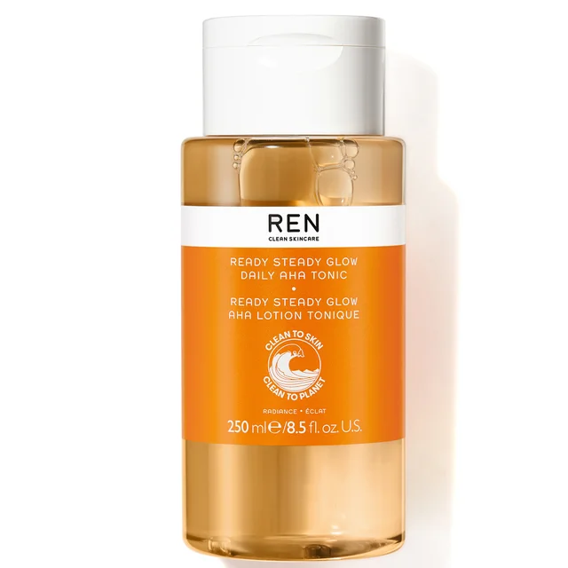 REN Clean Skincare Ready Steady Glow toner giornaliero con AHA 250 ml