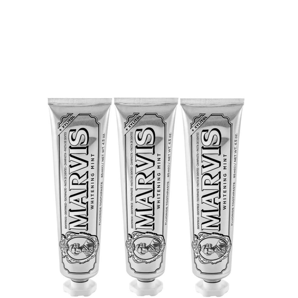 Marvis set dentifricio sbiancante alla menta (3 x 85 ml) Immagine 1