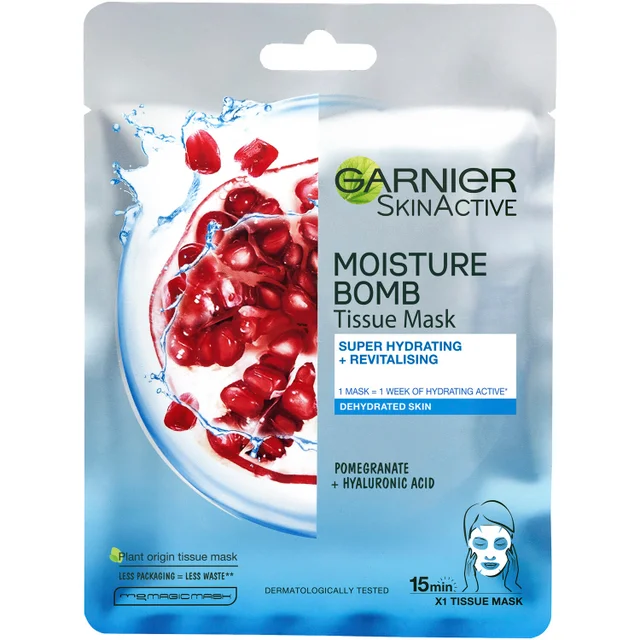 Garnier Moisture Bomb Maschera in Tessuto Idratante al Melograno