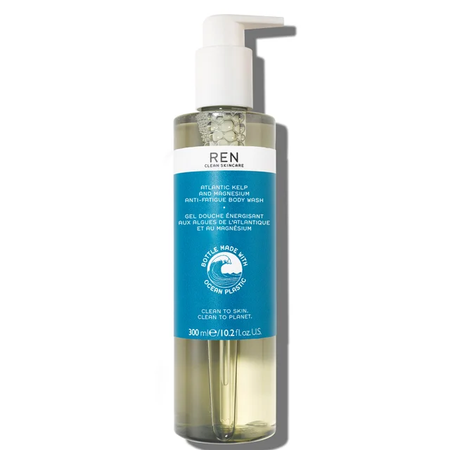 REN Clean Skincare detergente corpo anti-fatica con alghe brune dell'Atlantico e magnesio - Ocean Plastic - 300 ml