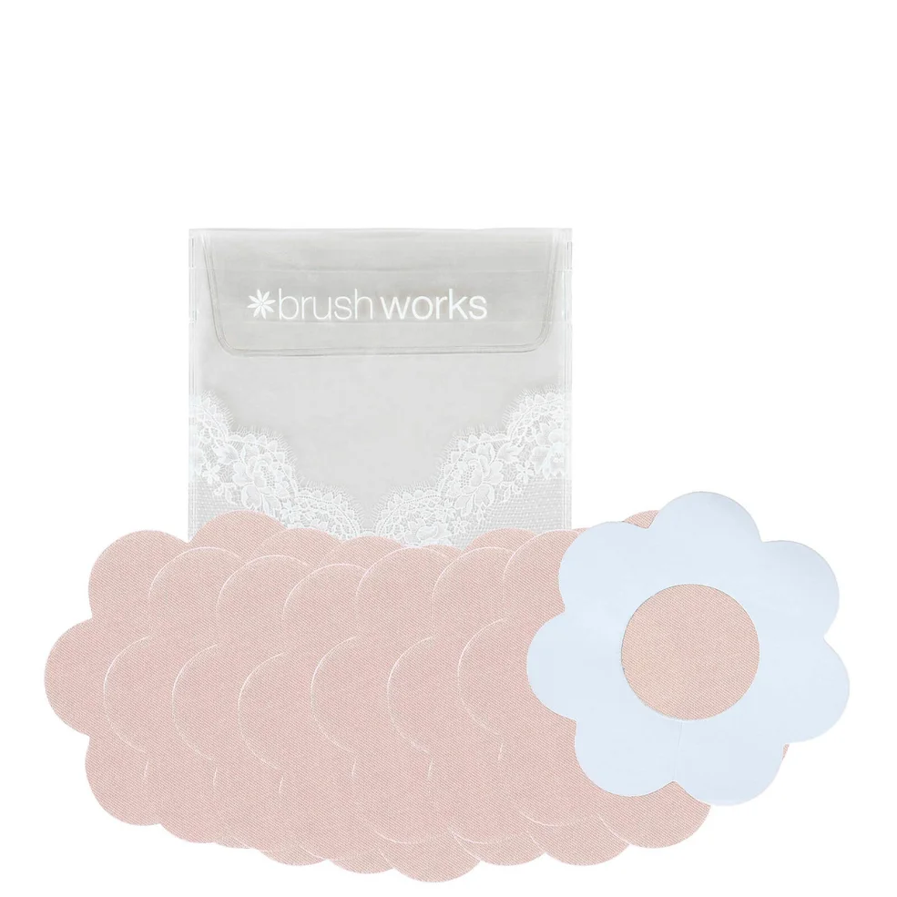 brushworks Copricapezzoli in Tessuto a Forma di Fiore Immagine 1