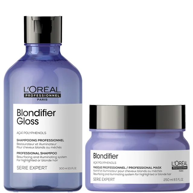L'Oréal Professionnel Serie Expert Blondifier Gloss duo shampoo e maschera illuminanti per capelli biondi