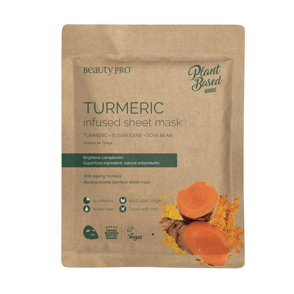 BeautyPro Turmeric Brightening Sheet Mask 22ml Immagine 1
