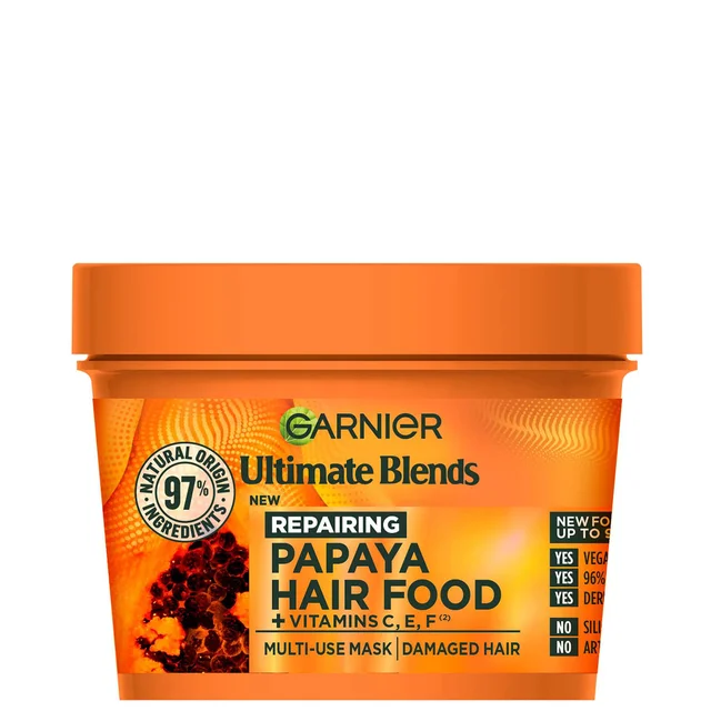 Garnier Ultimate Blends Hair Food Papaya Maschera Rigenerante per Capelli Rovinati 3 in 1 390 ml