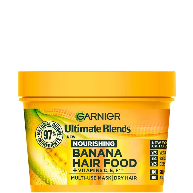Garnier Ultimate Blends Hair Food Banana Maschera Rivitalizzante per Capelli Secchi 3 in 1 390 ml