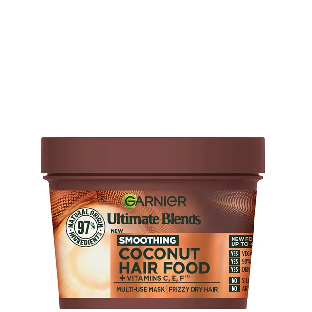 Garnier Ultimate Blends Hair Food Noce di Cocco Balsamo Maschera Rigenera Ricci per Capelli Crespi 390 ml