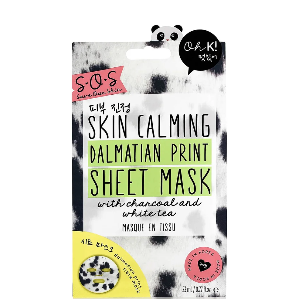 Oh K! SOS Printed Dalmation Calming Print Sheet Mask 23ml Immagine 1