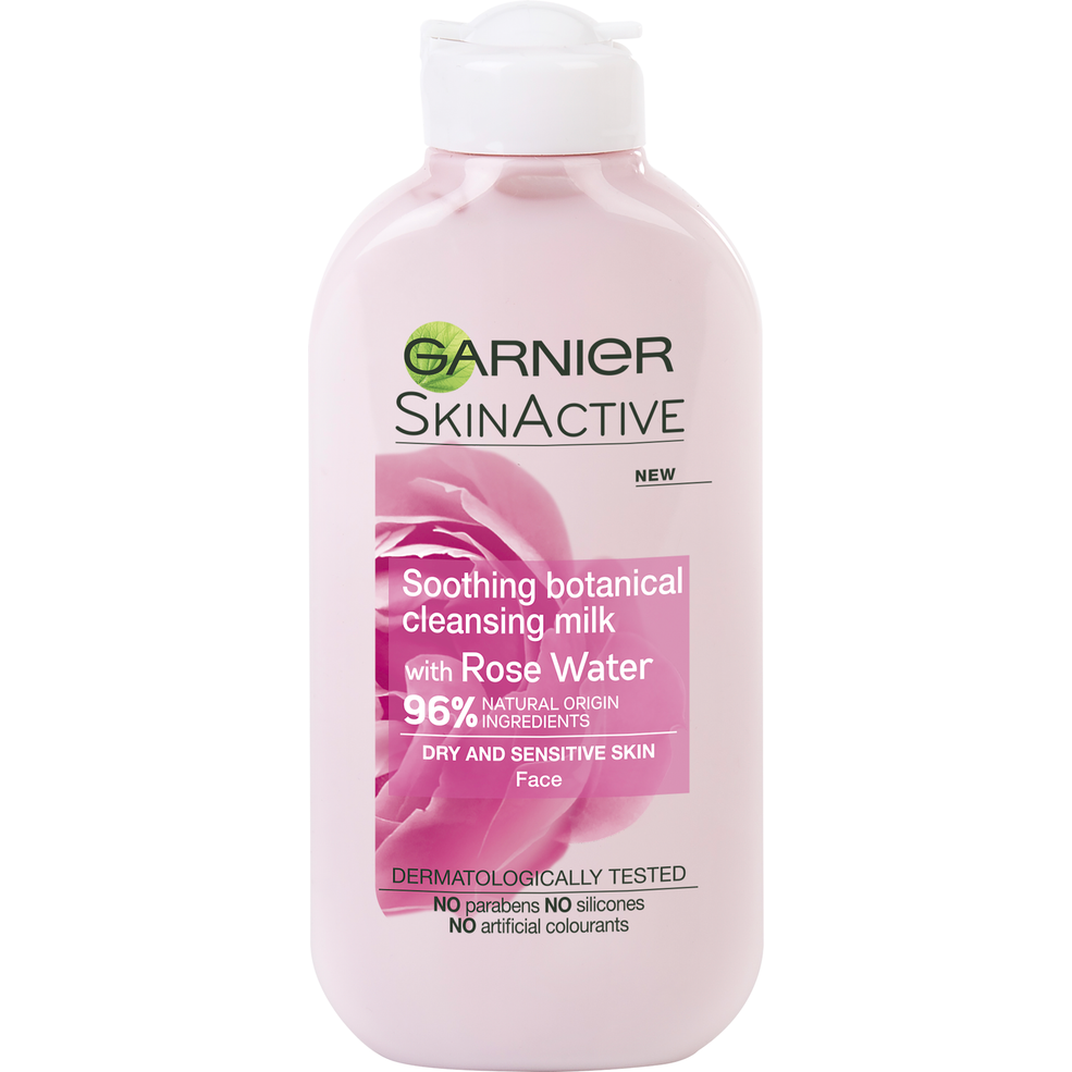Garnier Natural Rose latte detergente e struccante per pelli sensibili 200 ml Immagine 1