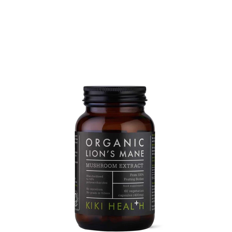 KIKI Health Organic Lion's Mane Extract Mushroom (60 Vegicaps) Immagine 1