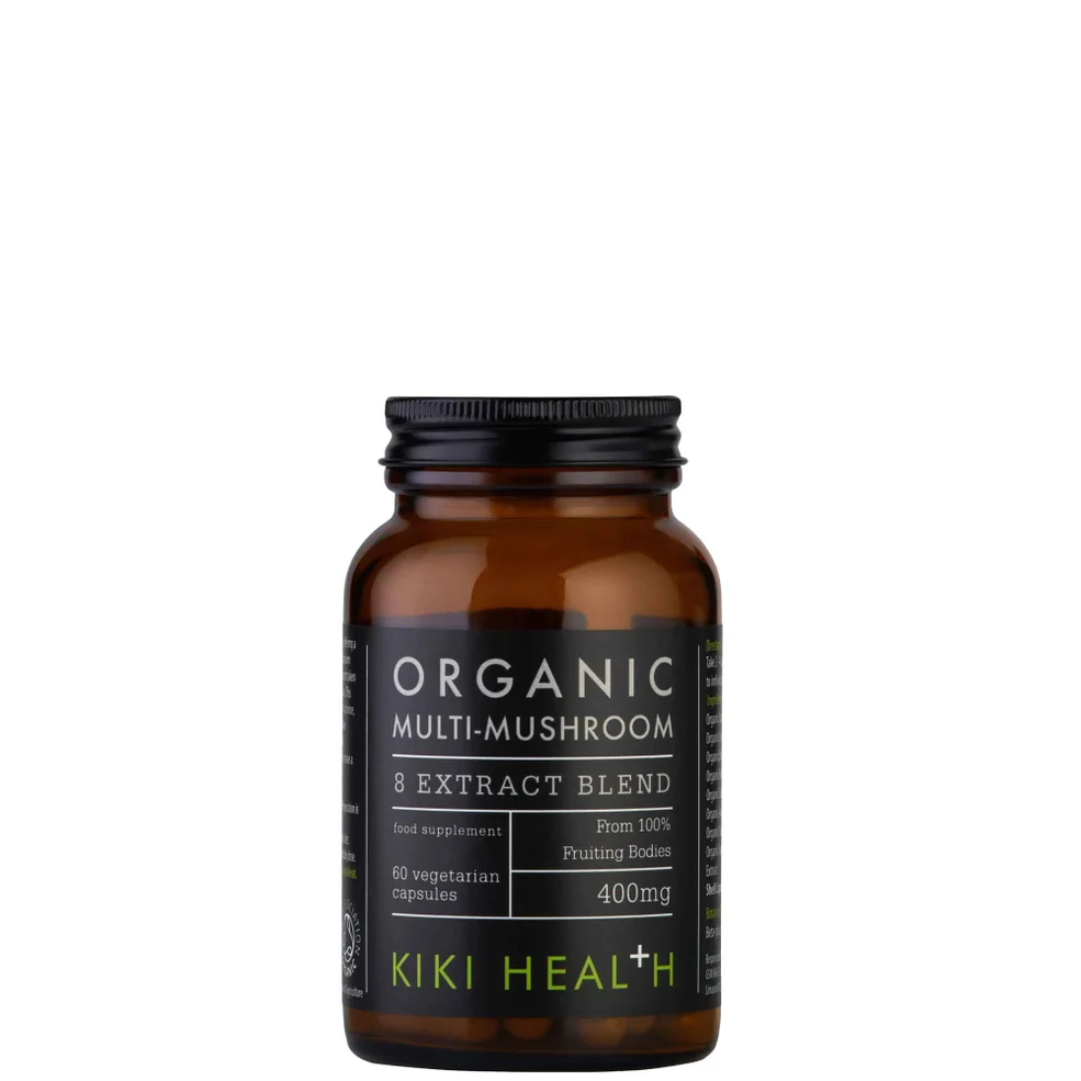 KIKI Health Organic Multi-Mushroom 8 Extract Blend (60 Vegicaps) Immagine 1