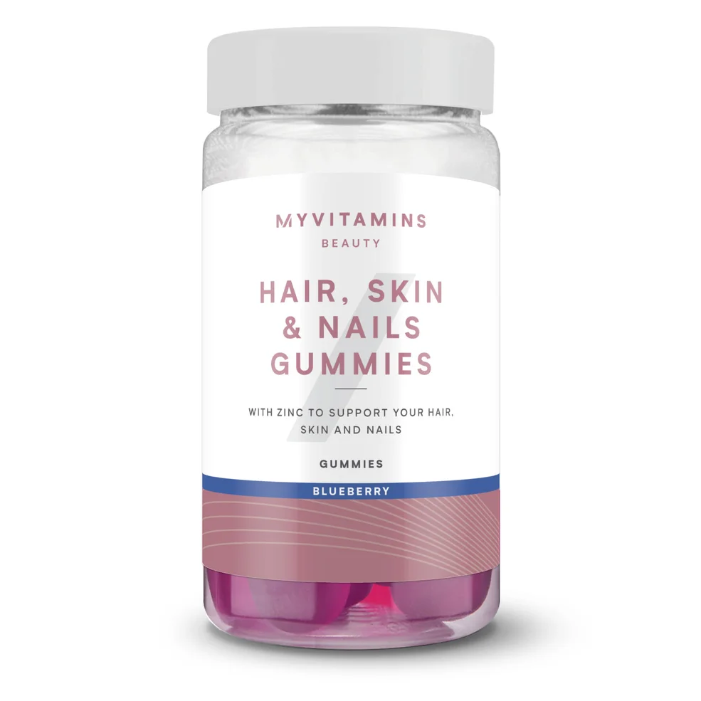 Myvitamins Hair Skin and Nails Gummies, Blueberry, 60 Gummies Immagine 1