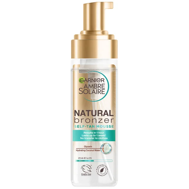 Mousse Autoabbronzante Vegan Natural Bronzer Intenso Clear Garnier Ambre Solaire 200ml