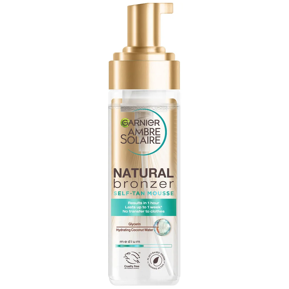 Mousse Autoabbronzante Vegan Natural Bronzer Intenso Clear Garnier Ambre Solaire 200ml Immagine 1