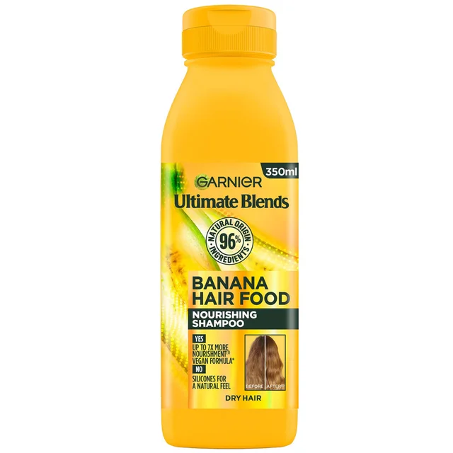 Garnier Ultimate Blends Hair Food Banana Shampoo Nutriente per Capelli Secchi 350 ml