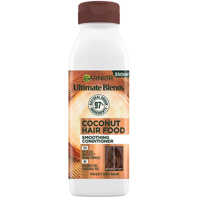 Garnier Ultimate Blends Hair Food Noce di Cocco Balsamo Levigante per Capelli Anti-crespo 350 ml