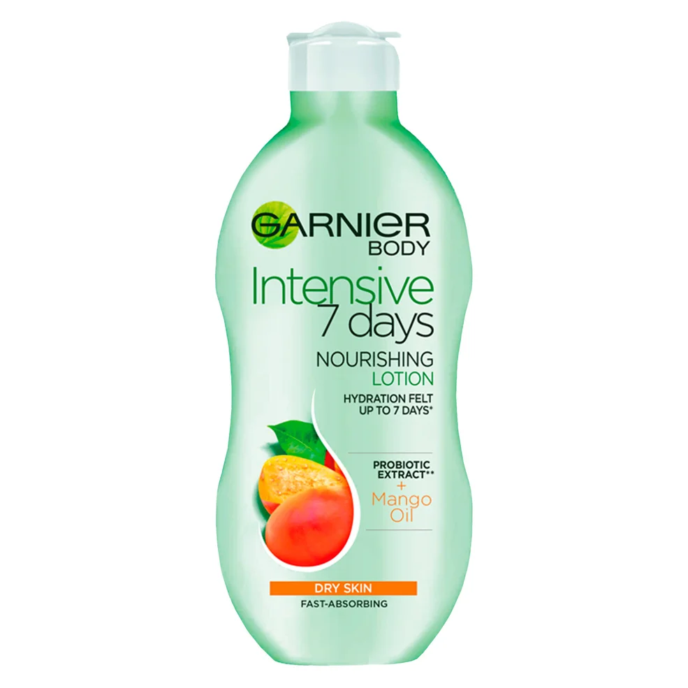 Garnier Intensive 7 Days Mango Probiotic Extract lozione corpo per pelle secca 400 ml Immagine 1