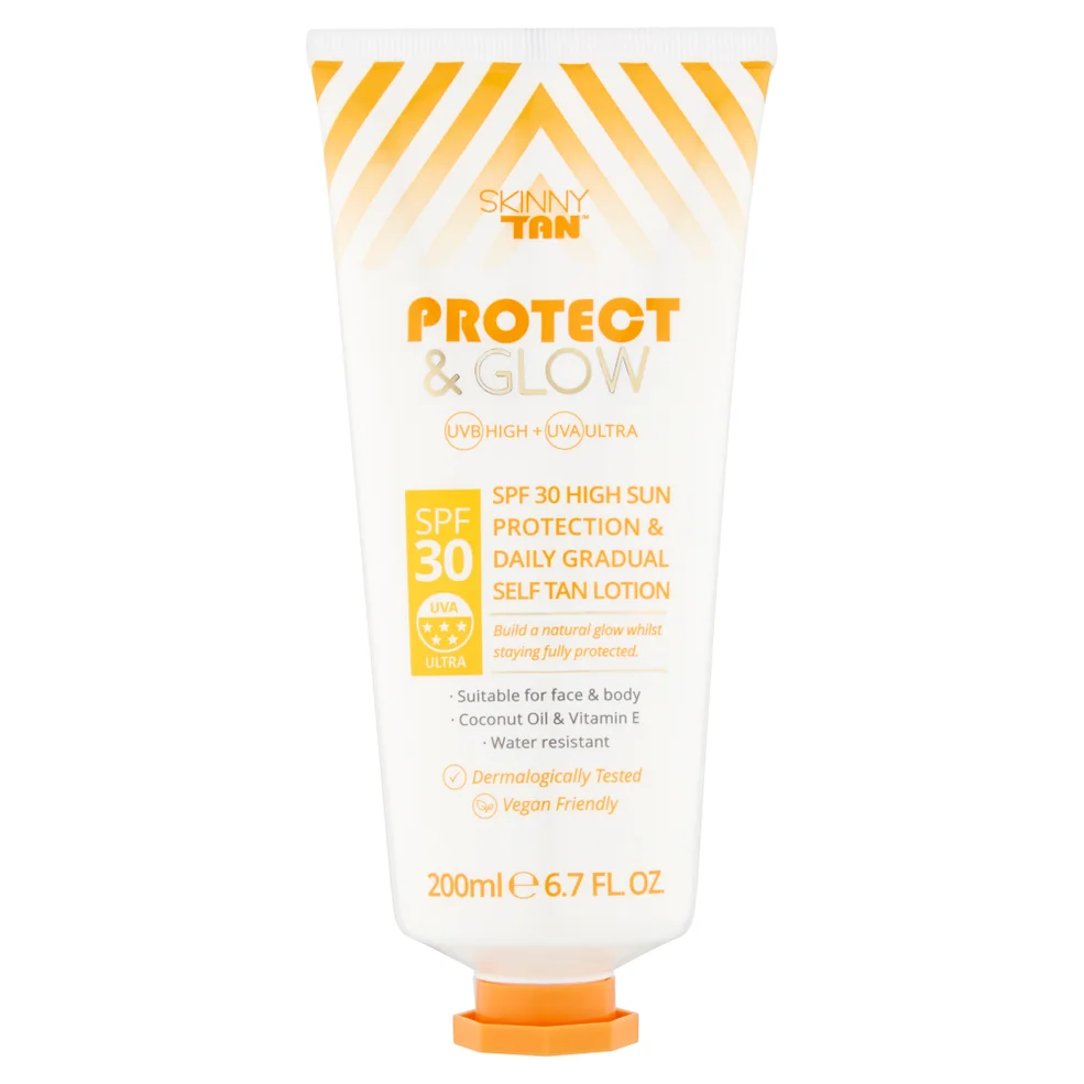 Skinny Tan Protect & Glow Lotion SPF30 200ml Immagine 1