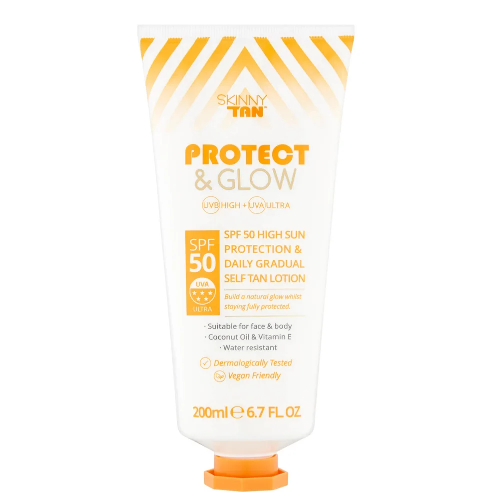 Skinny Tan Protect & Glow Lotion SPF50 200ml Immagine 1