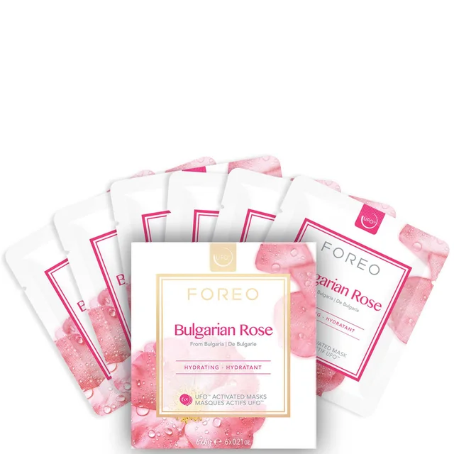 FOREO Bulgarian Rose Moisture-Boosting Maschera Viso per UFO (6 pezzi)