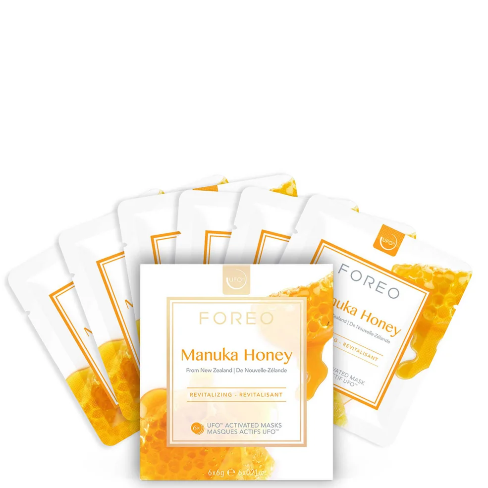 FOREO Manuka Honey Revitalising Maschera Viso per UFO/UFO per Pelle Matura (6 pezzi) Immagine 1