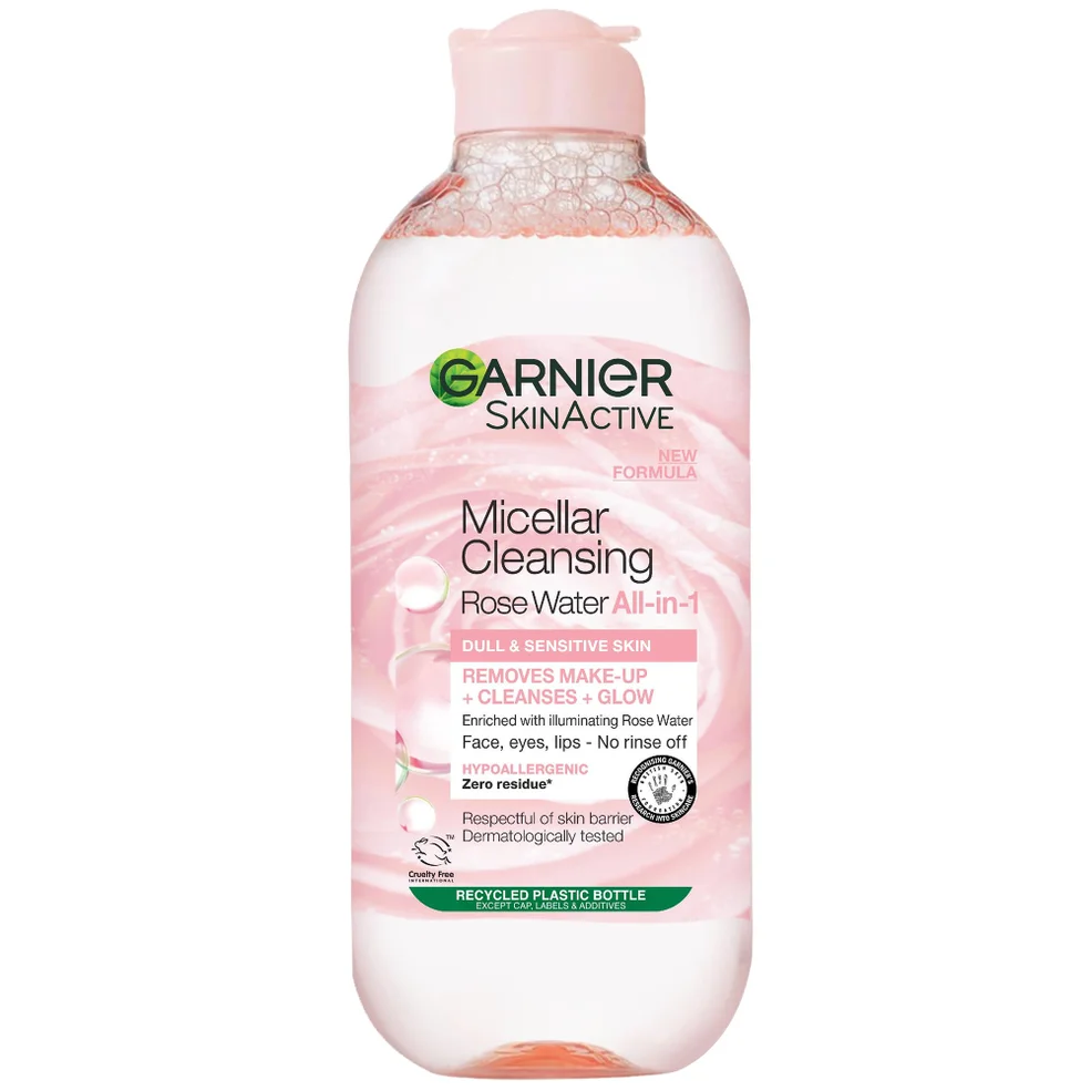 Garnier Acqua Micellare alla Rosa Detergente e Illuminante 400 ml Immagine 1