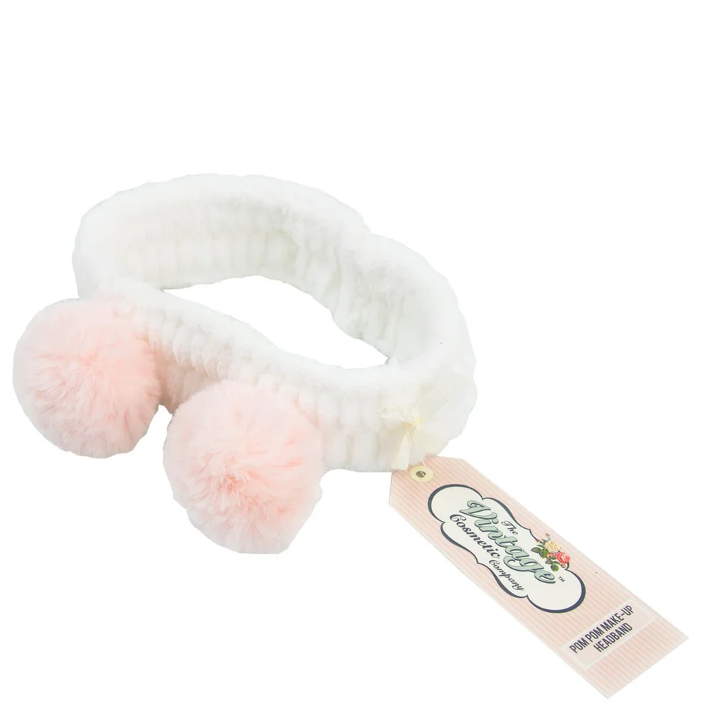 The Vintage Cosmetic Company Pom Pom Make-Up Headband Immagine 1