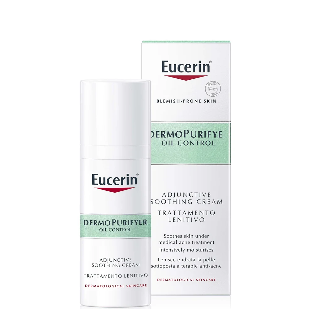 Eucerin DermoPurifyer Crema Lenitiva per la Cura Dermatologica dell'Acne 50 ml Immagine 1