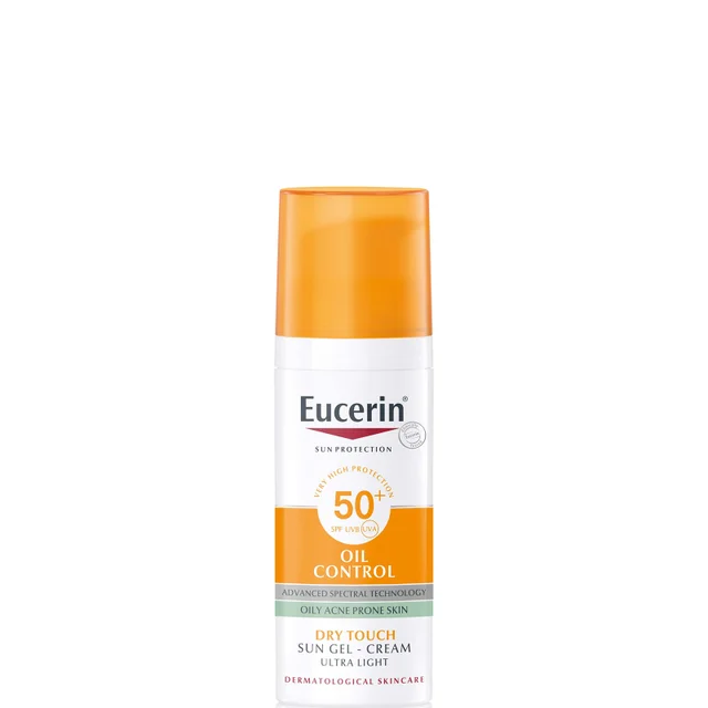 Eucerin Oil Control Dry Touch Gel-Crema Solare Viso per Pelle a Tendenza Acneica SPF 50+ 50 ml