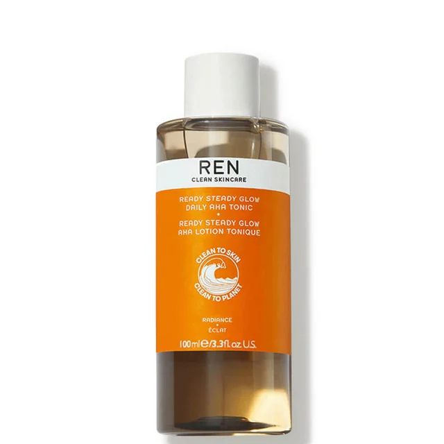 REN Clean Skincare Ready Steady Glow toner giornaliero con AHA formato da viaggio 100 ml