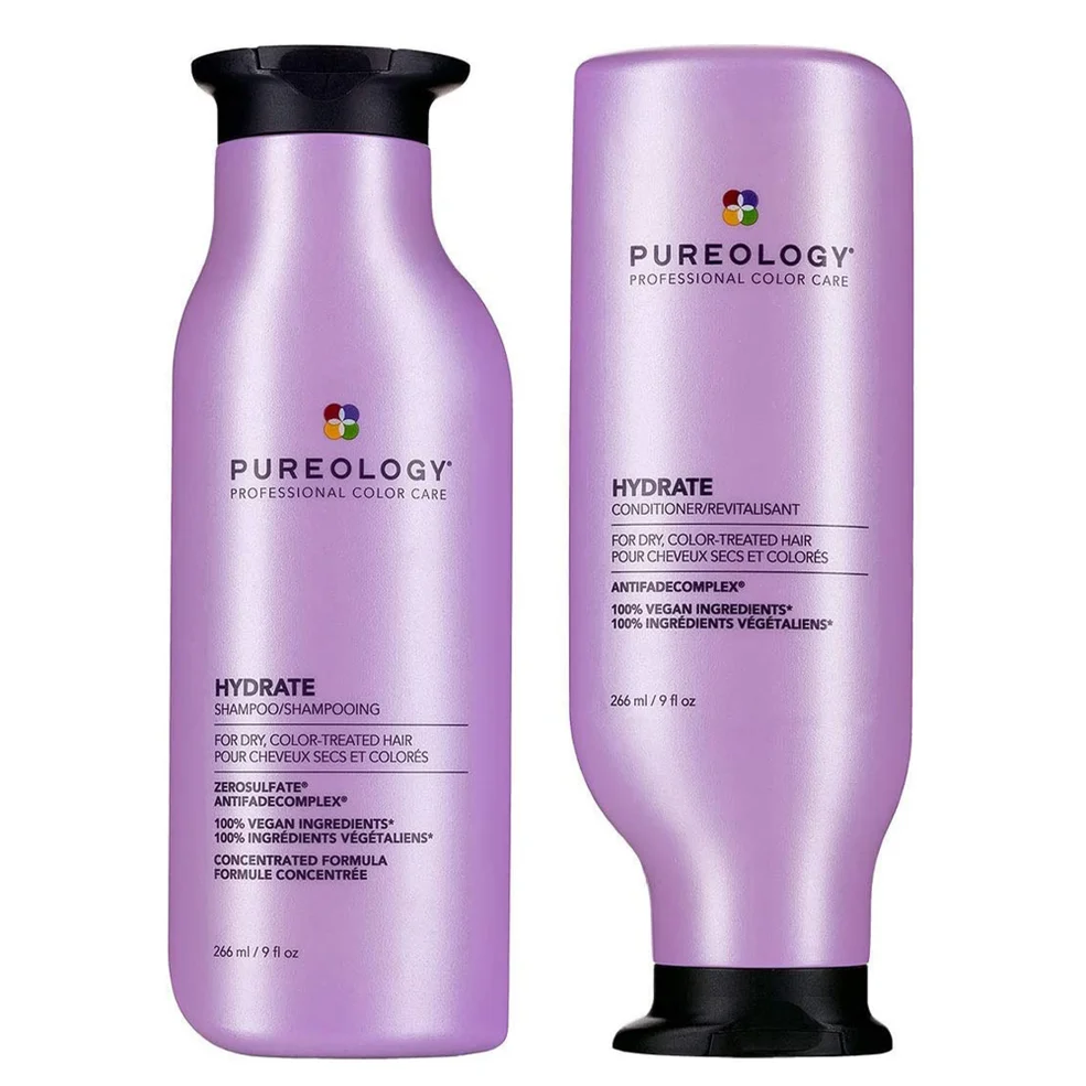 Pureology Hydrate Shampoo and Conditioner Moisturising Bundle for Dry Hair, Sulphate Free for a Gentle Cleanse Immagine 1