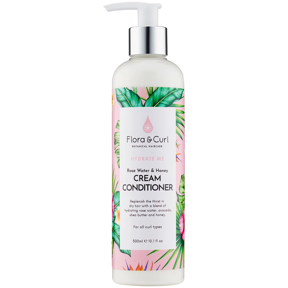 Flora & Curl Rose Water & Honey Cream Conditioner 300ml Immagine 1