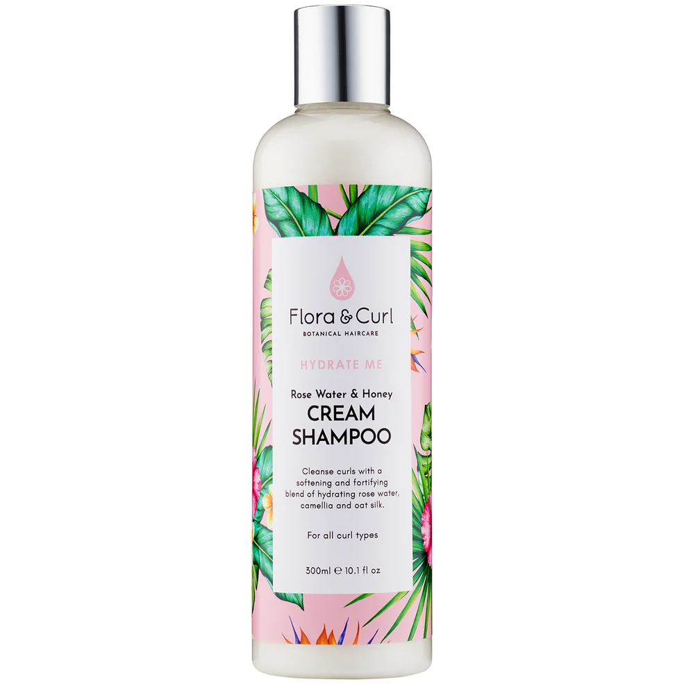 Flora & Curl Rose Water & Honey Cream Shampoo 300ml Immagine 1
