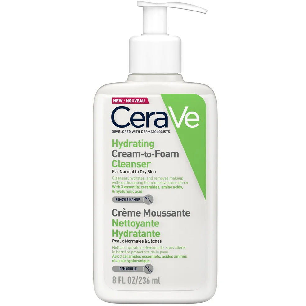 CeraVe Detergente idratante da Crema a Mousse con aminoacidi per pelli da Normali a Secche Immagine 1