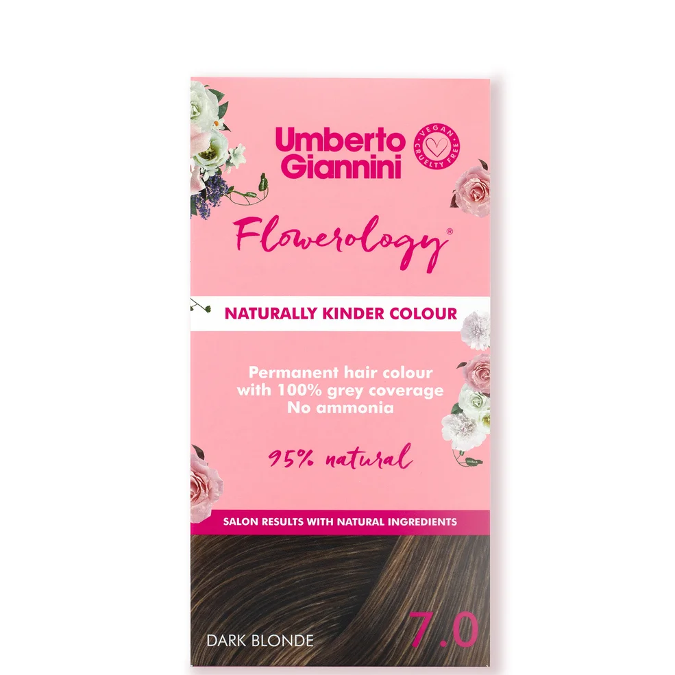Umberto Giannini Flowerology colorazione naturale leggera - biondo scuro 7.0 195 ml Immagine 1