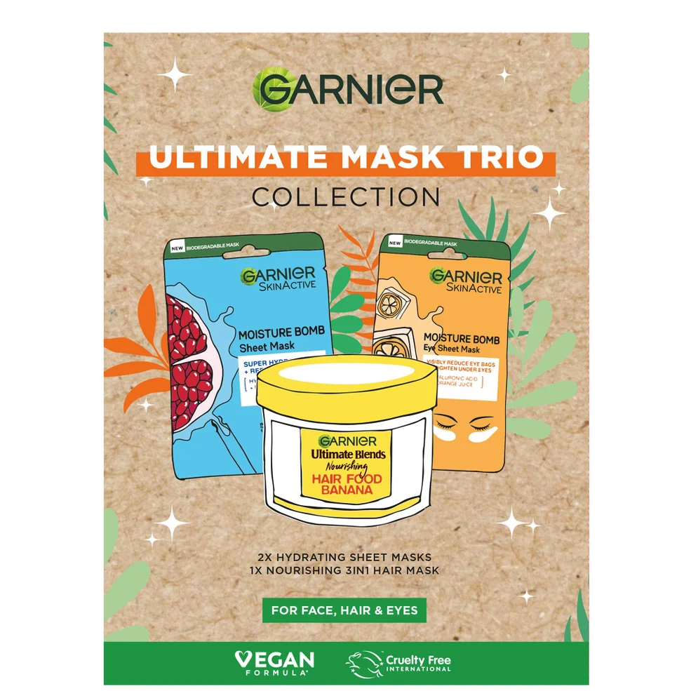Ultimate Mask Trio for Face, Hair and Eyes Garnier Immagine 1