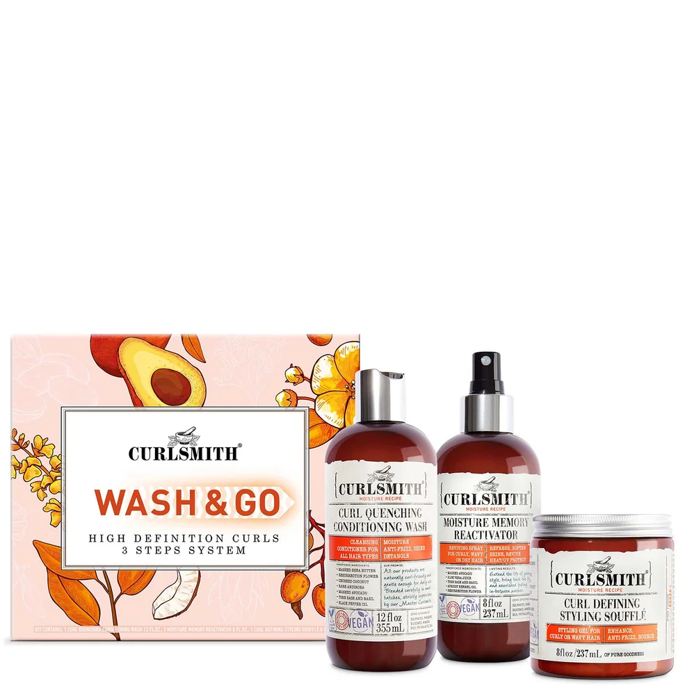 Curlsmith Cofanetto Wash & Go Kit per Capelli Ricci Immagine 1