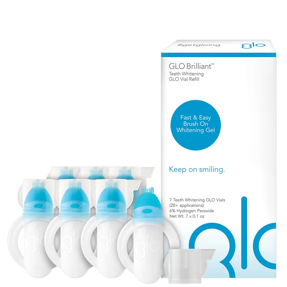 GLO Science GLO Lit Teeth Whitening GLO Vials - 7 GLO Vials and Lip Care Immagine 1