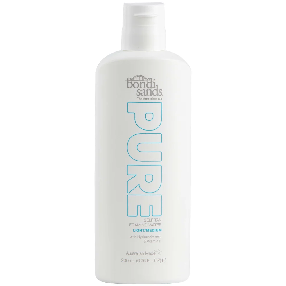 Bondi Sands Pure Self Tan Foaming Water - Light/Medium 200ml Immagine 1