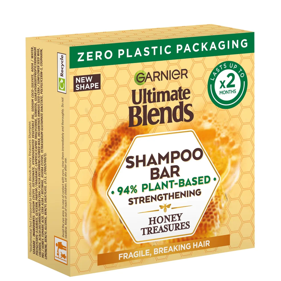 Garnier Ultimate Blends Honey Treasures Strengthening Shampoo Bar for Damaged Hair 60g Immagine 1