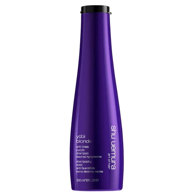 Shu Uemura Art of Hair Yubi Blonde shampoo viola anti-giallo per capelli decolorati, con mèche bionde 300 ml