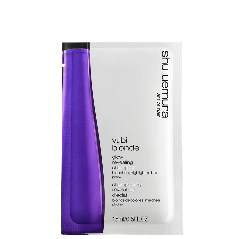 Shu Uemura Art of Hair Yubi Blonde Glow Revealing Shampoo for Bleached, Highlighted Blonde Hair 15ml Immagine 1