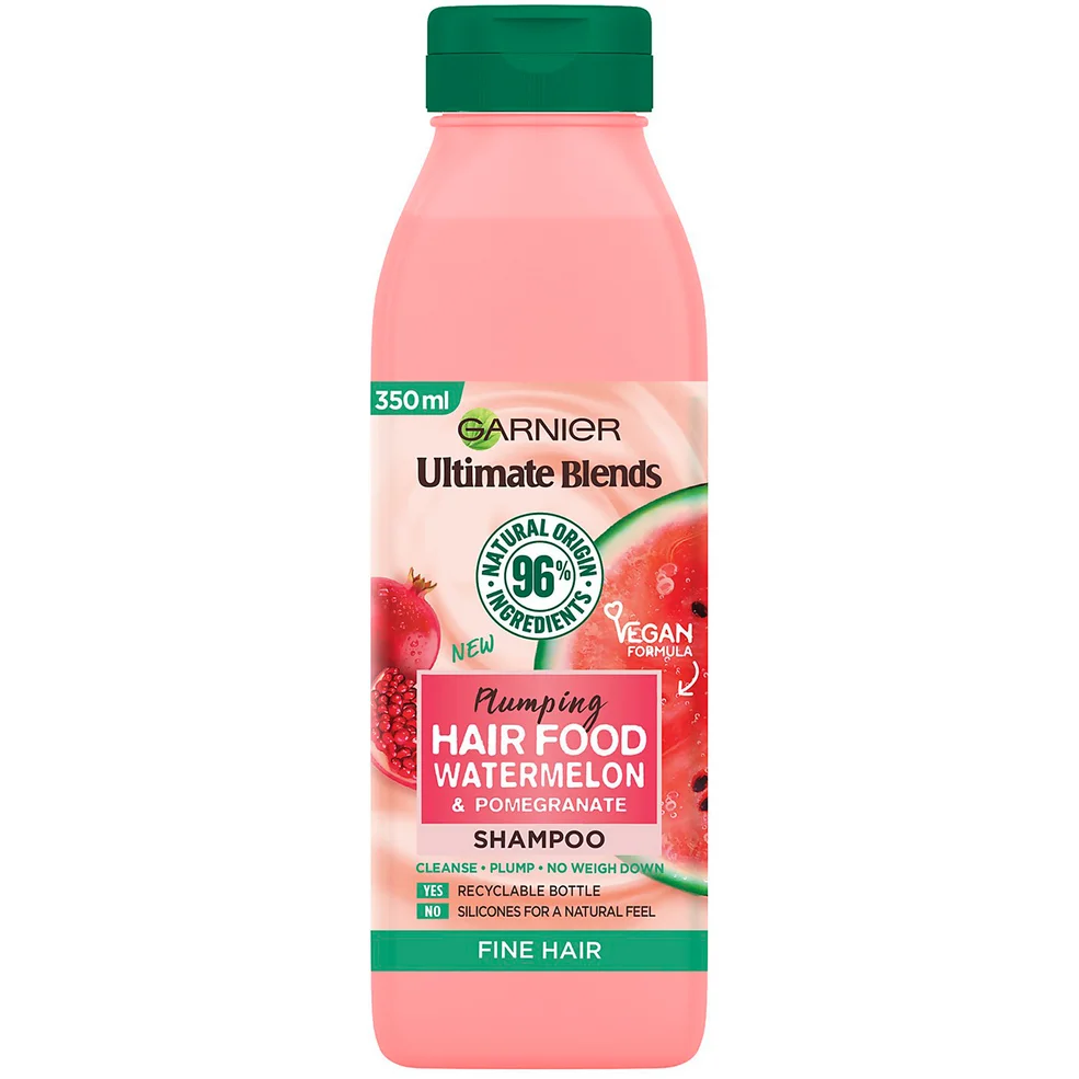 Garnier Ultimate Blends Hair Food Anguria Shampoo Rivitalizzante per Capelli Sottili 350 ml Immagine 1