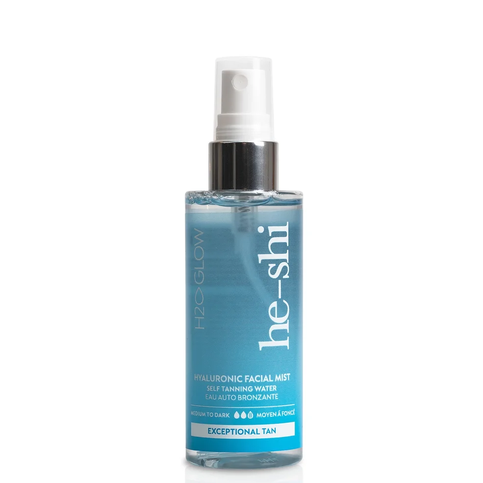 He-Shi H2O Glow Hyaluronic Tan Facial Mist 100ml Immagine 1