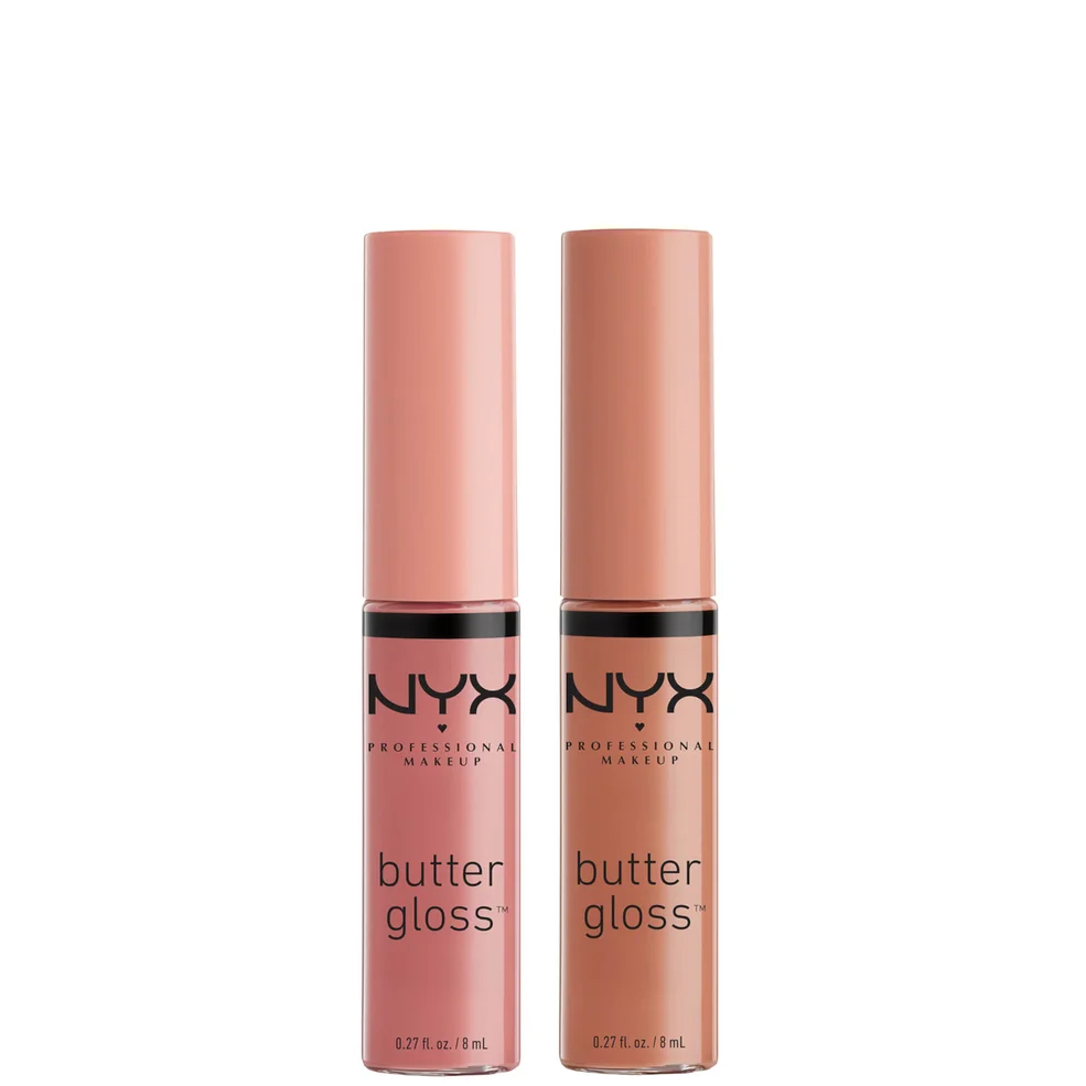 NYX Professional Makeup Butter Gloss Lip Gloss Duo - Madeleine and Tiramisu Immagine 1