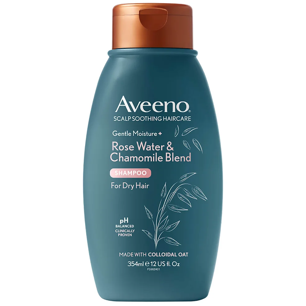 Aveeno shampoo idratante e lenitivo delicato all'acqua di rose e camomilla per cuoio capelluto 354 ml Immagine 1