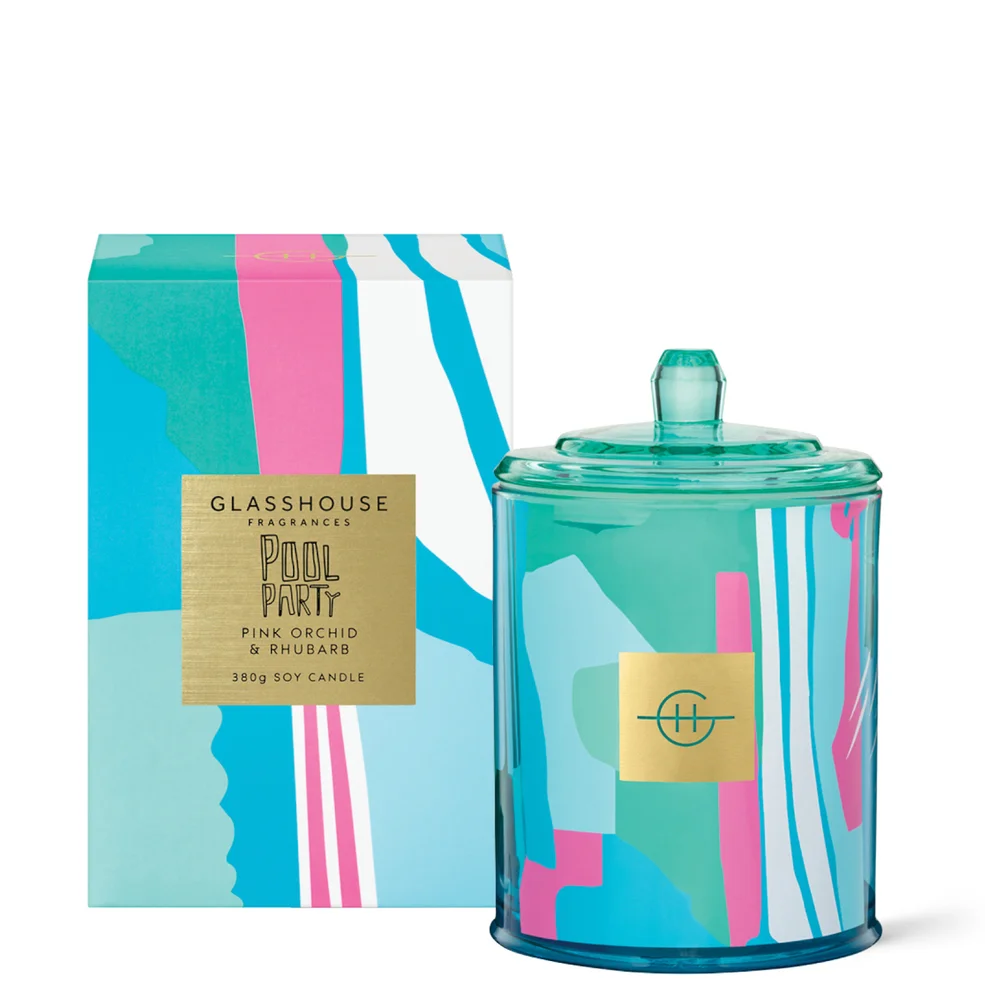 Glasshouse Fragrances Pool Party Limited Edition Soy Candle 380g Immagine 1
