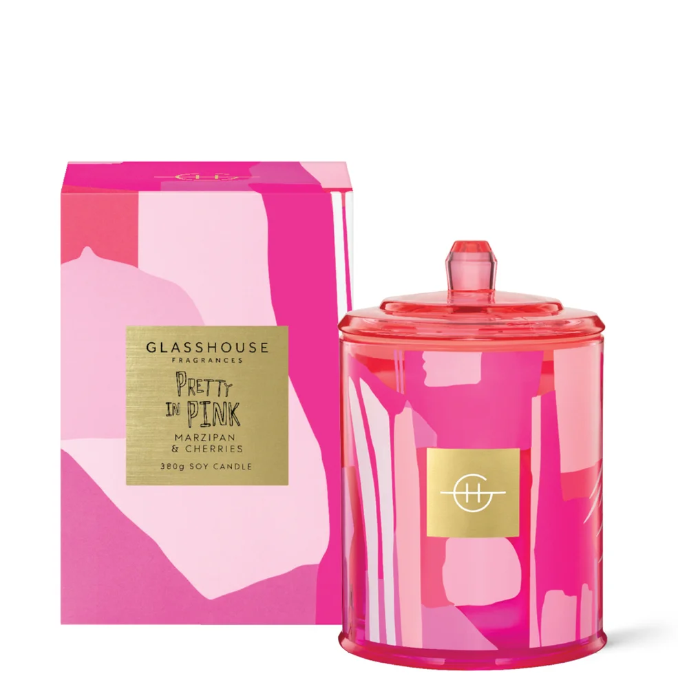 Glasshouse Fragrances Pretty in Pink Limited Edition Soy Candle 380g Immagine 1