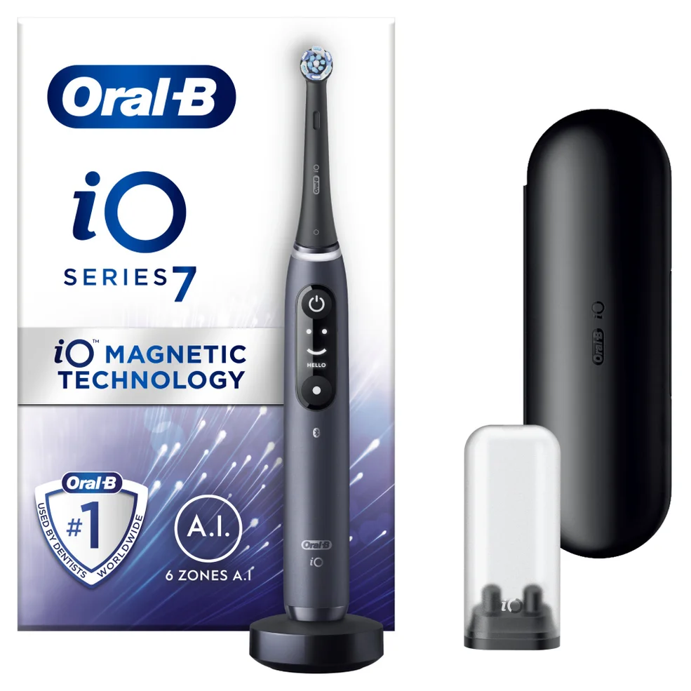 Oral B iO7 Black Electric Toothbrush with Travel Case Immagine 1