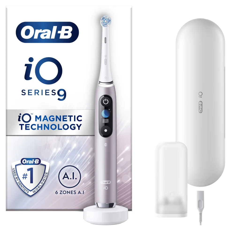 Oral B iO9 Black Onyx Electric Toothbrush with Charging Travel Case Immagine 1