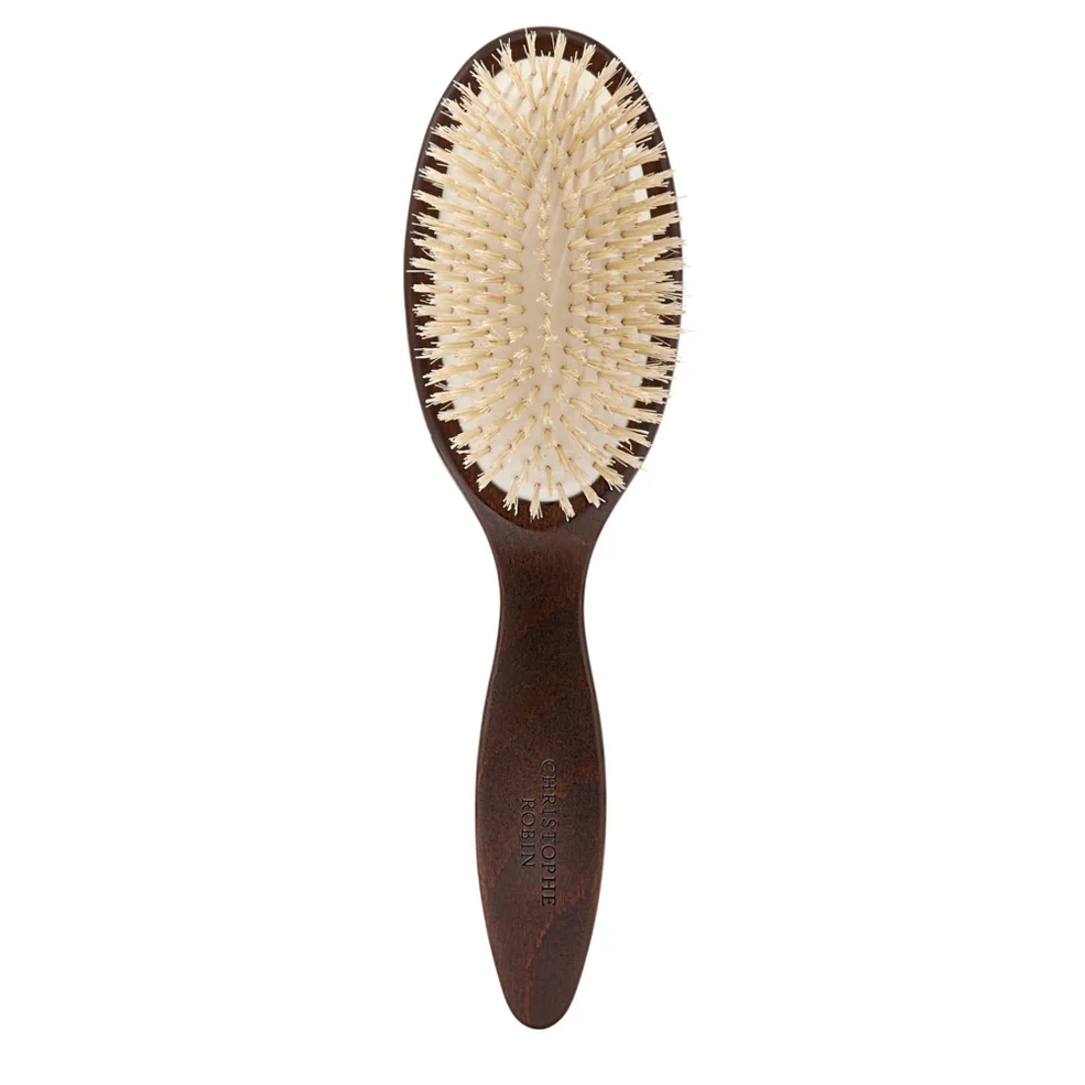 Christophe Robin Detangling Hairbrush with Natural Boar-Bristle and Wood Immagine 1